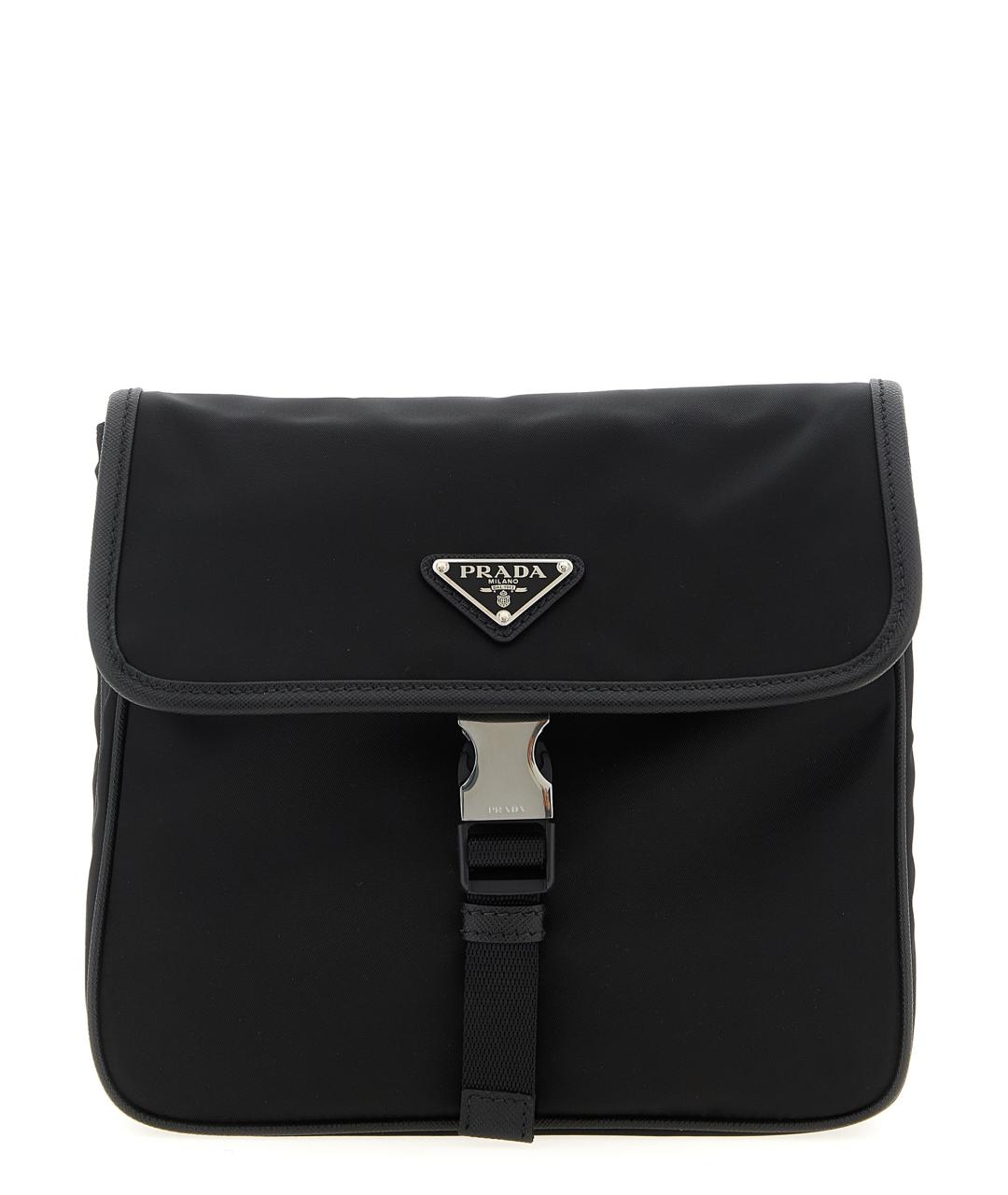 PRADA Черная синтетическая сумка на плечо, фото 1