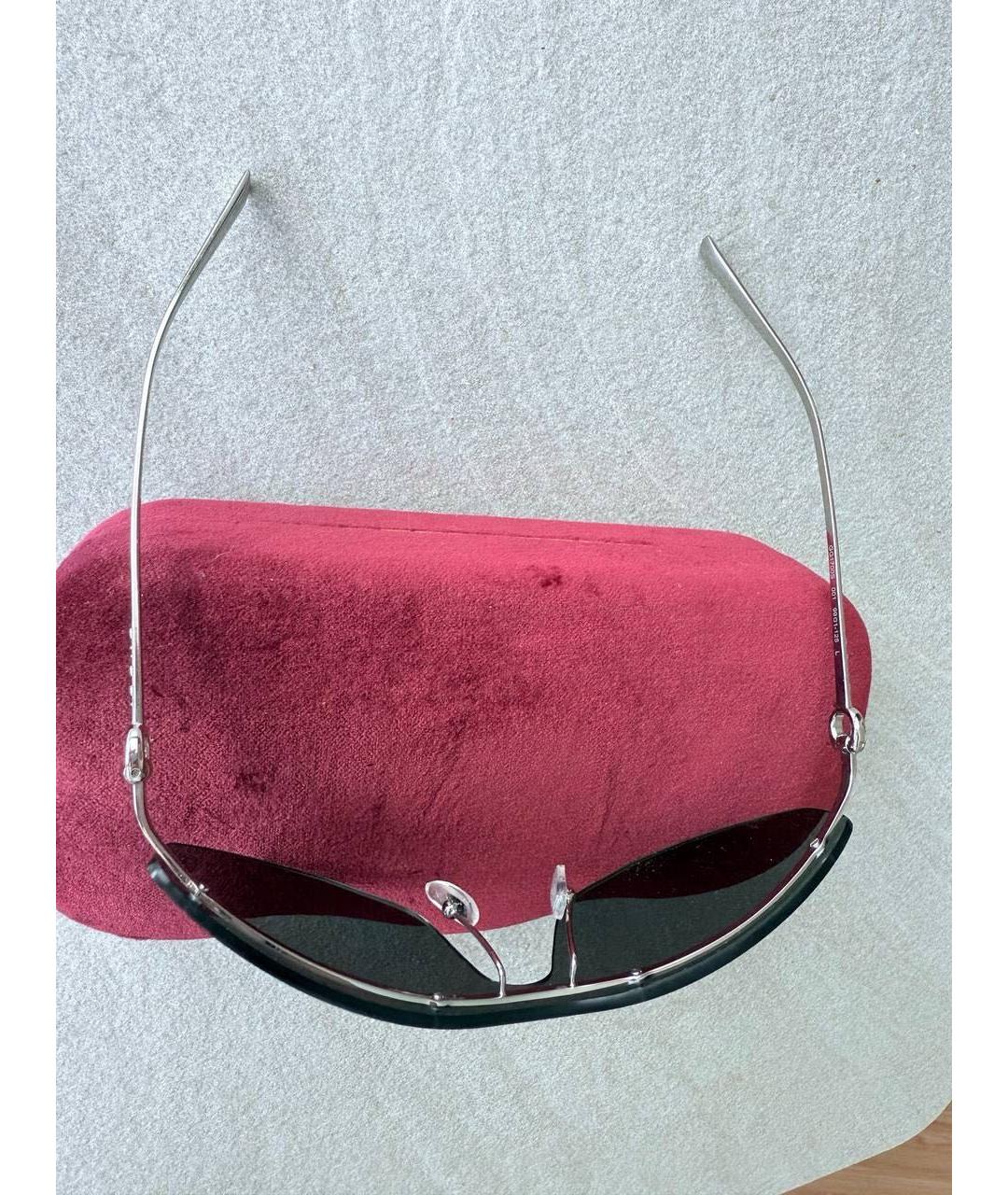 GUCCI Антрацитовые металлические солнцезащитные очки, фото 5