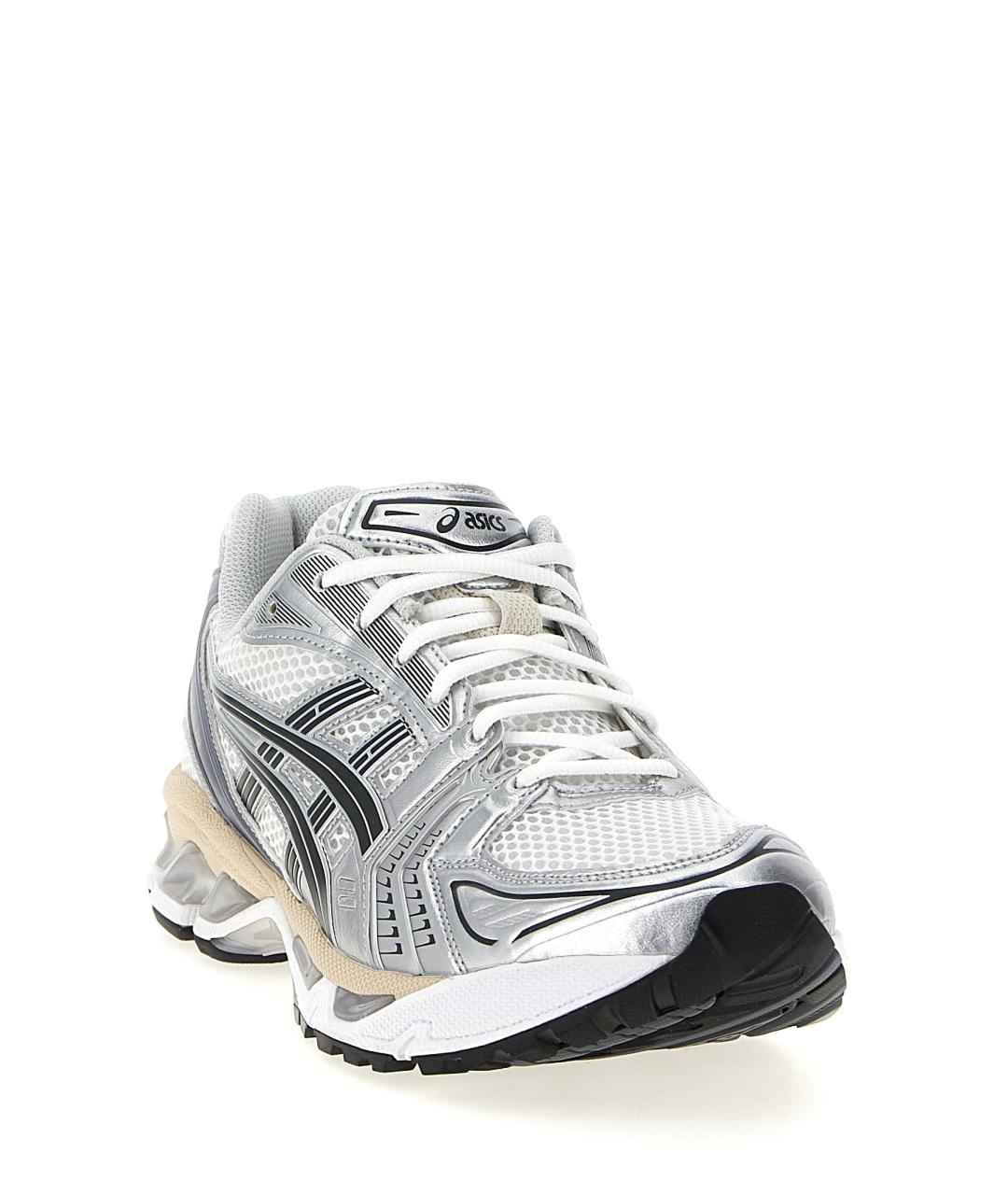 ASICS Серебряные кожаные кроссовки, фото 2
