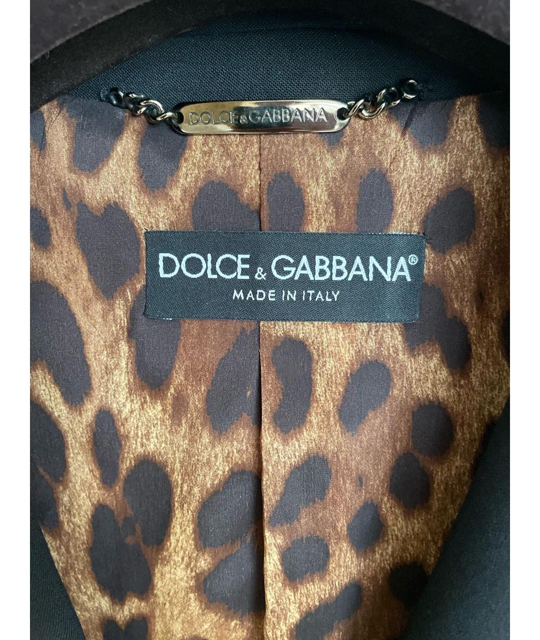 DOLCE&GABBANA Черный шерстяной жакет/пиджак, фото 3