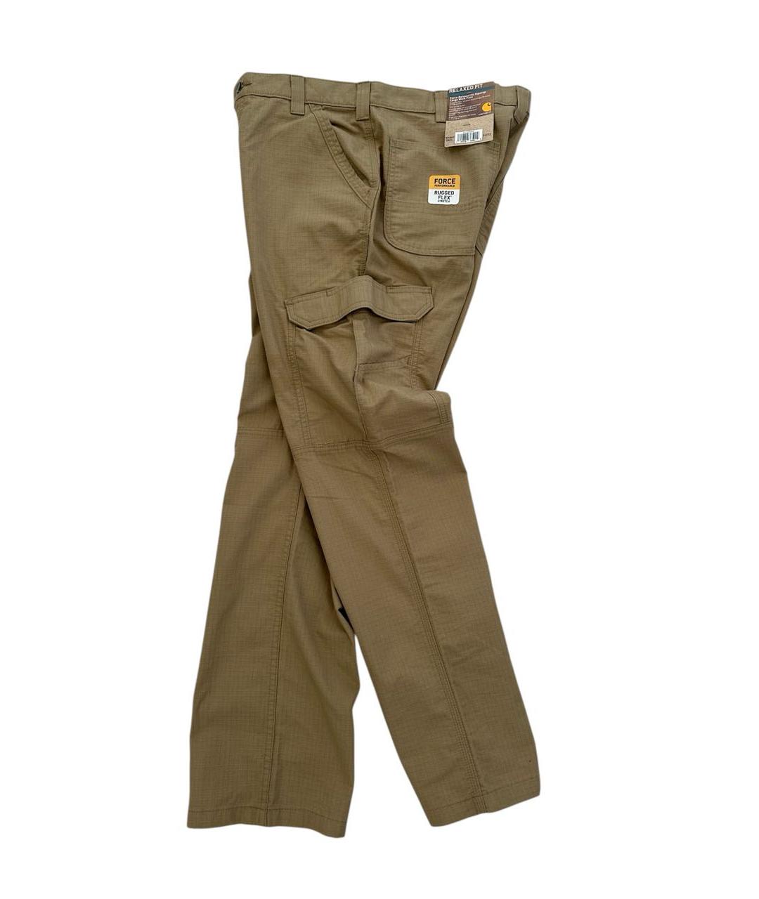 CARHARTT Горчичные хлопковые повседневные брюки, фото 3