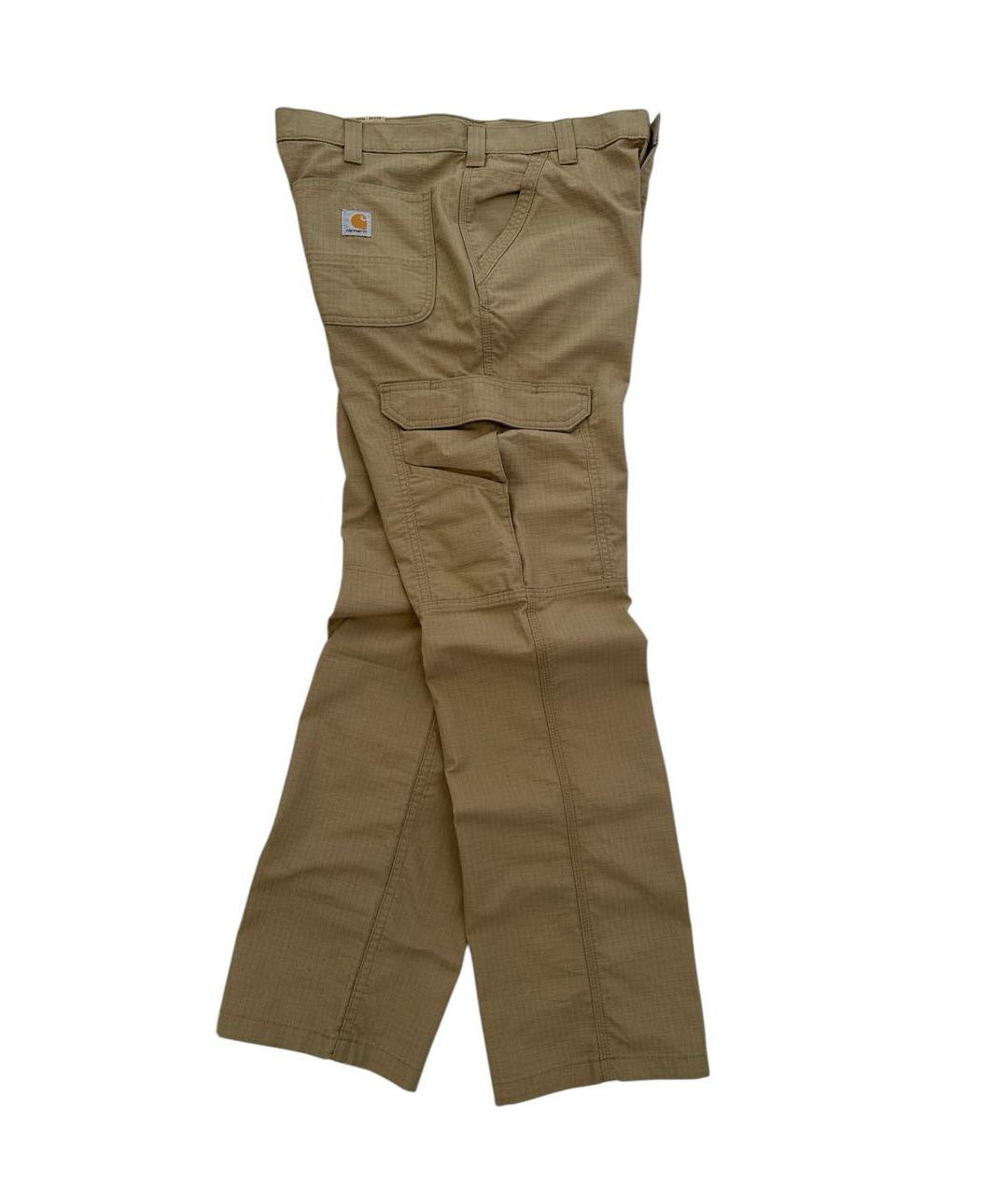 CARHARTT Горчичные хлопковые повседневные брюки, фото 4