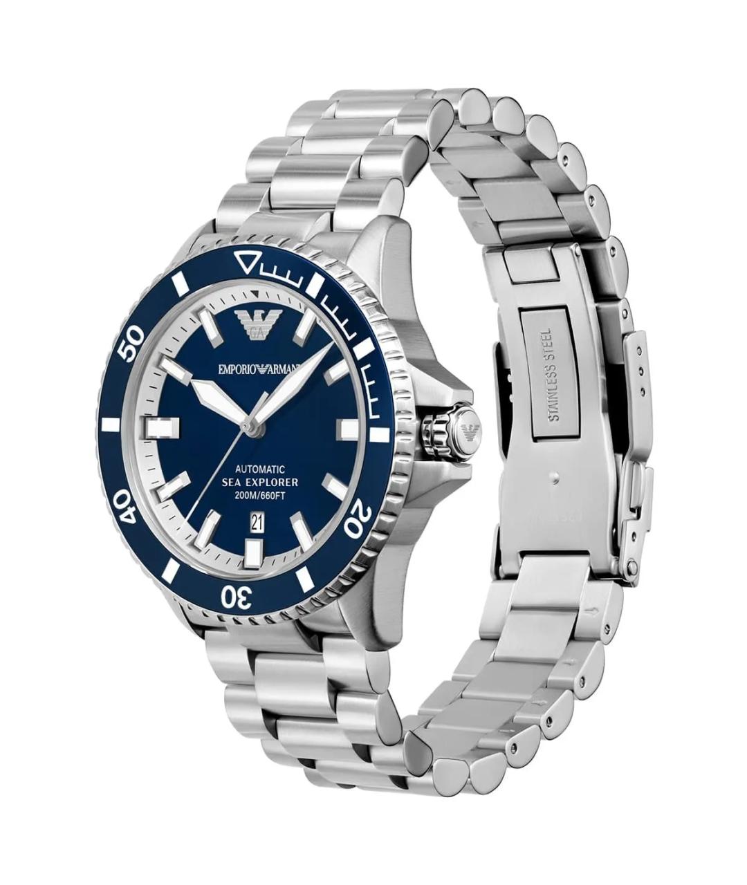 EMPORIO ARMANI Серебряные стальные часы, фото 5