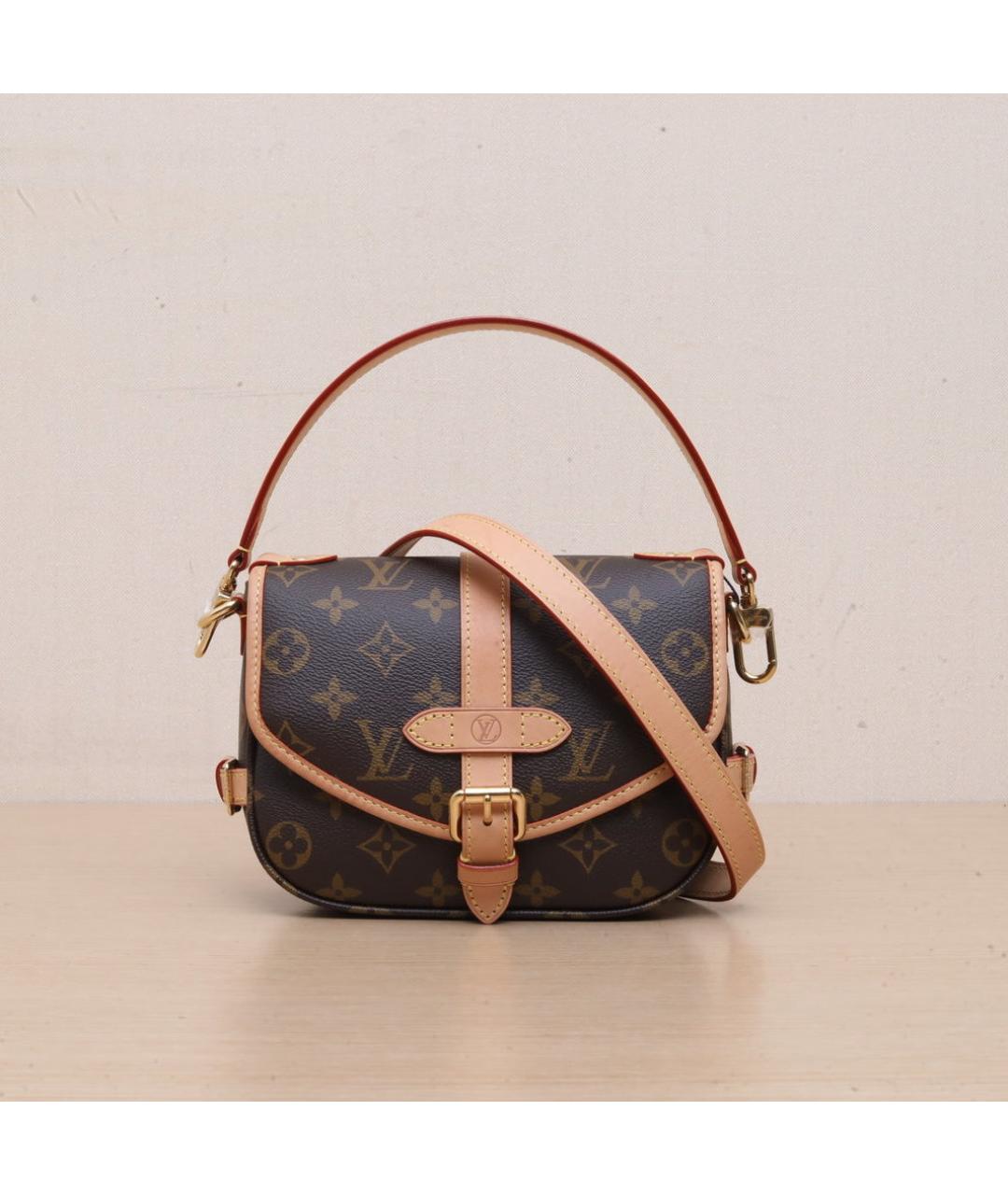 LOUIS VUITTON Коричневая сумка с короткими ручками, фото 3