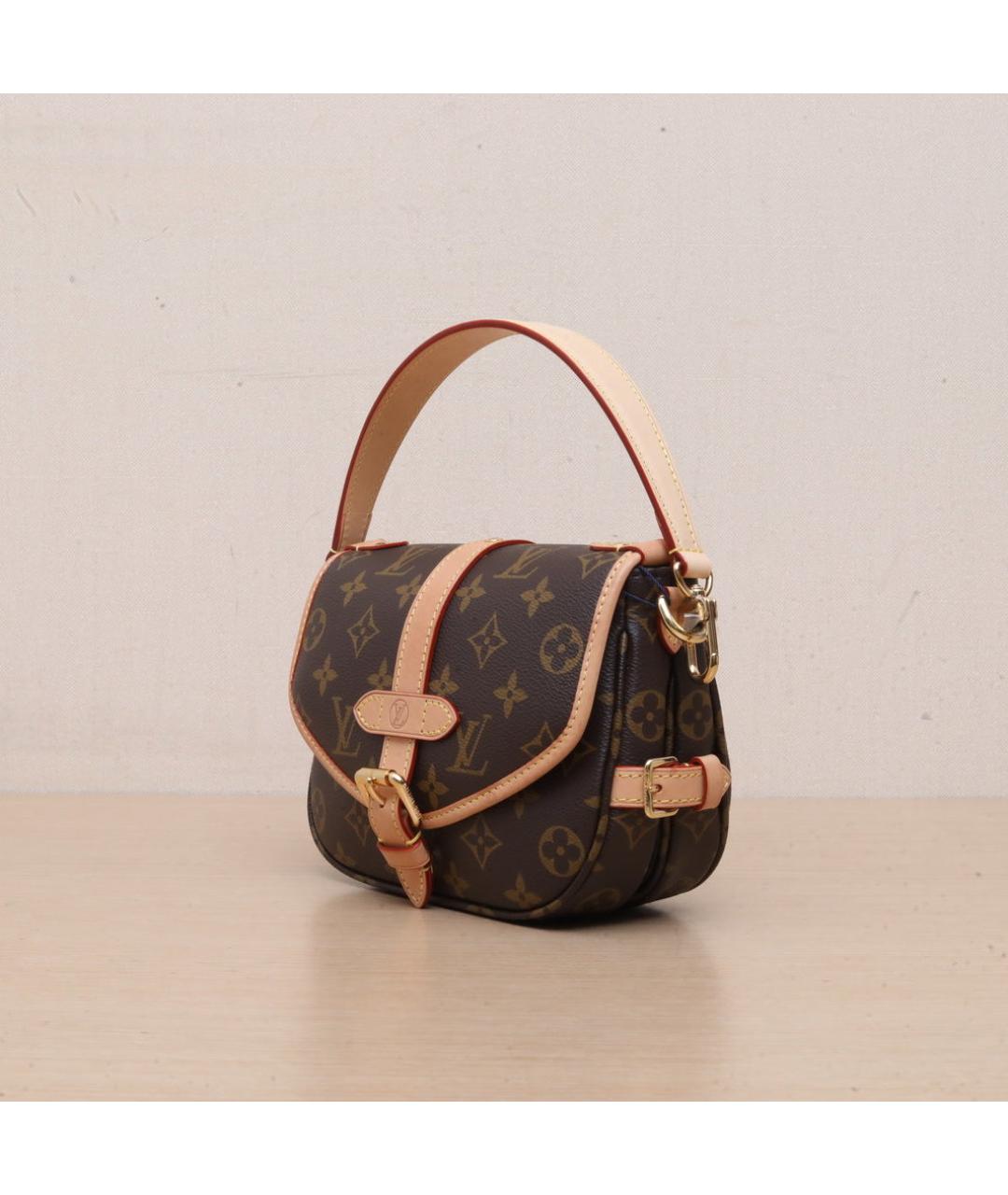 LOUIS VUITTON Коричневая сумка с короткими ручками, фото 4