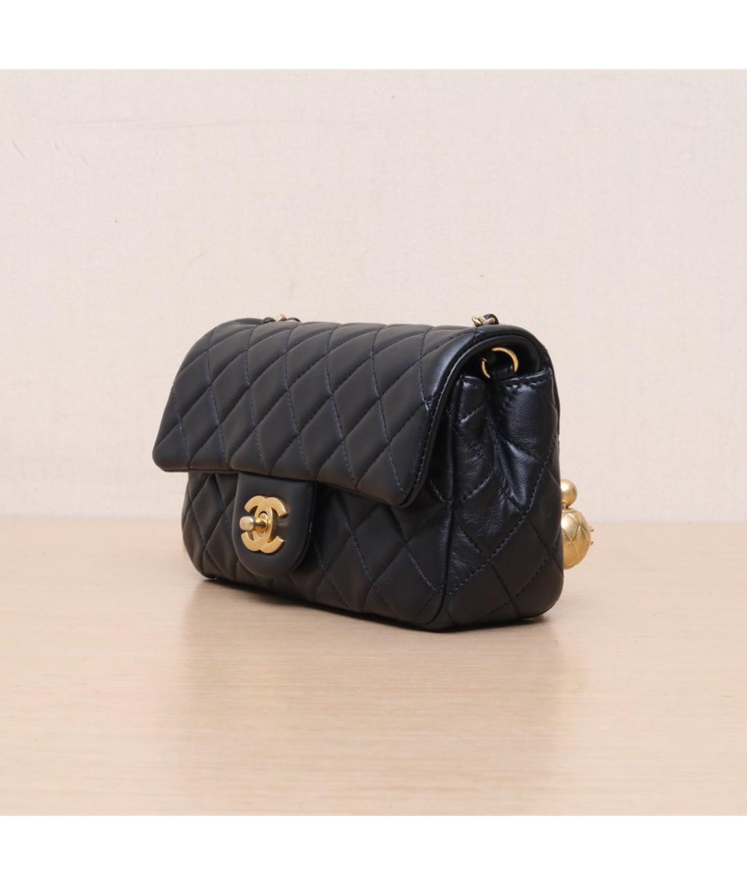 CHANEL Черная кожаная сумка через плечо, фото 4