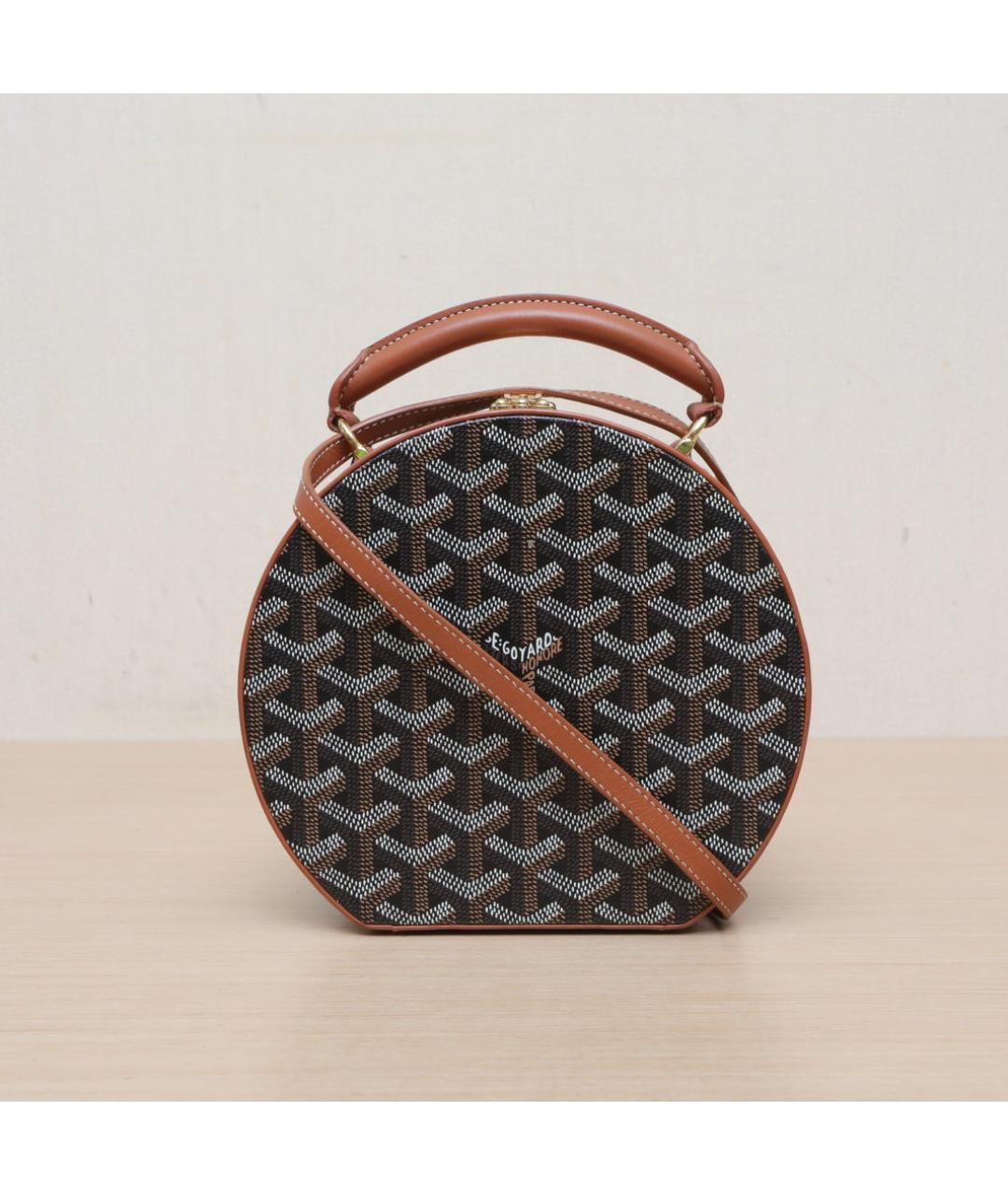 GOYARD Черная кожаная сумка через плечо, фото 2