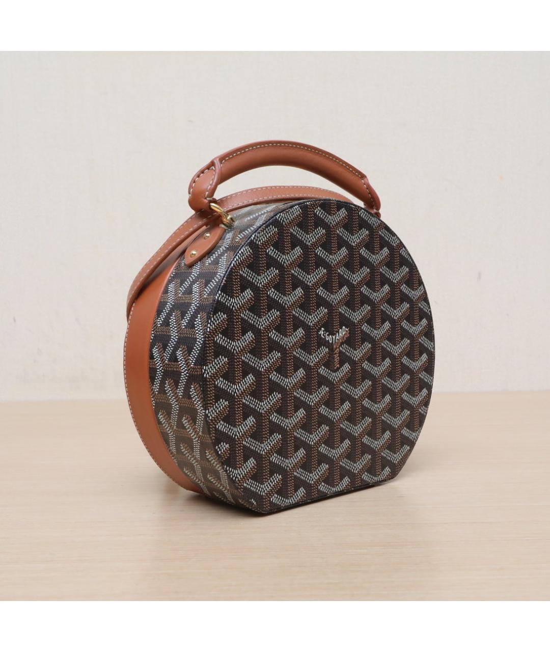 GOYARD Черная кожаная сумка через плечо, фото 6