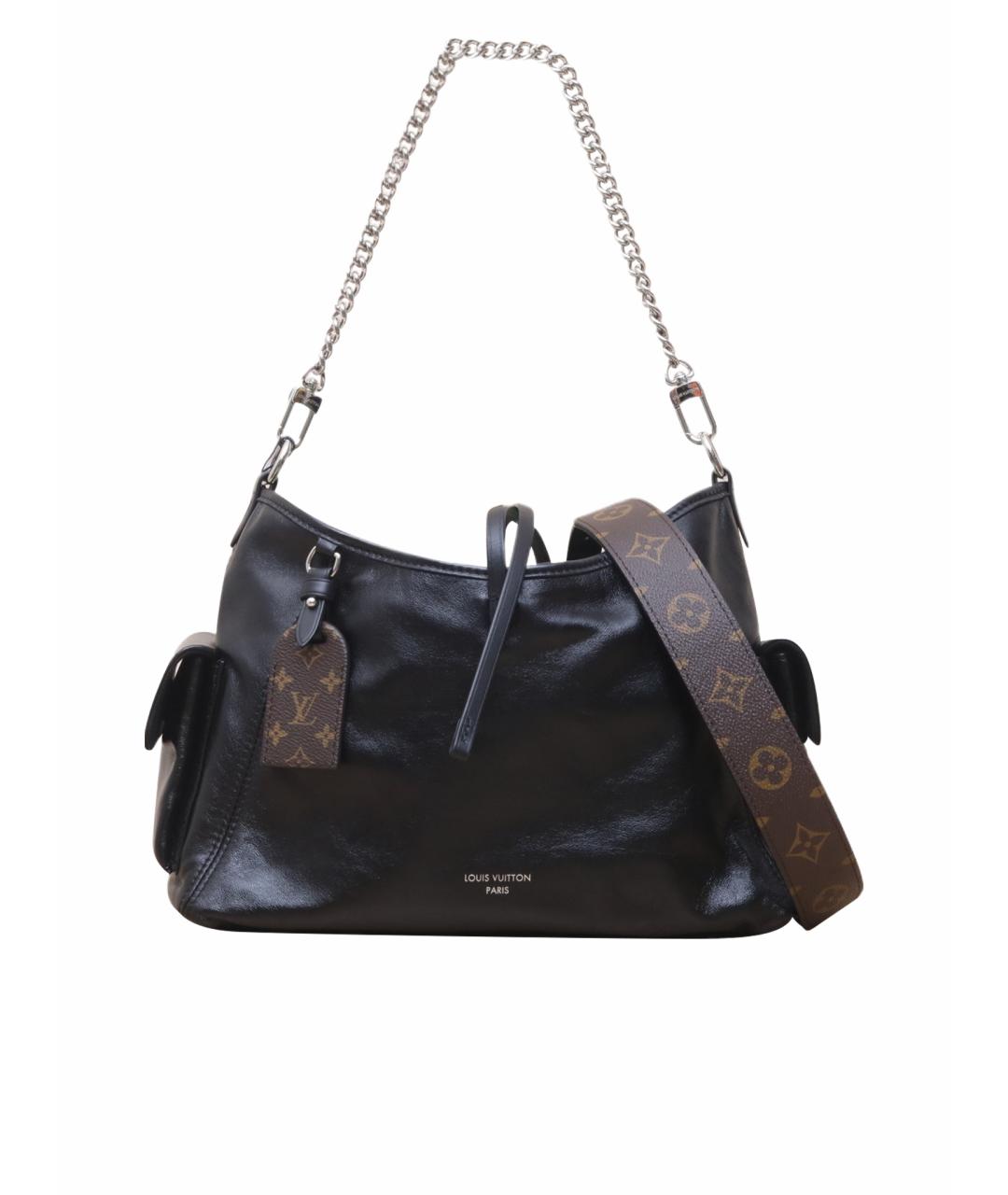 LOUIS VUITTON Черная кожаная сумка через плечо, фото 1