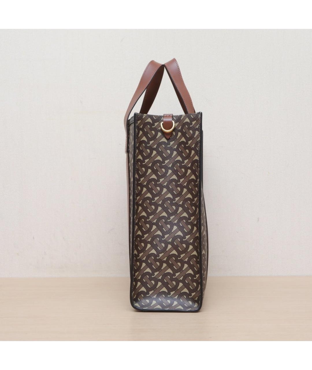BURBERRY Мульти кожаная сумка тоут, фото 5