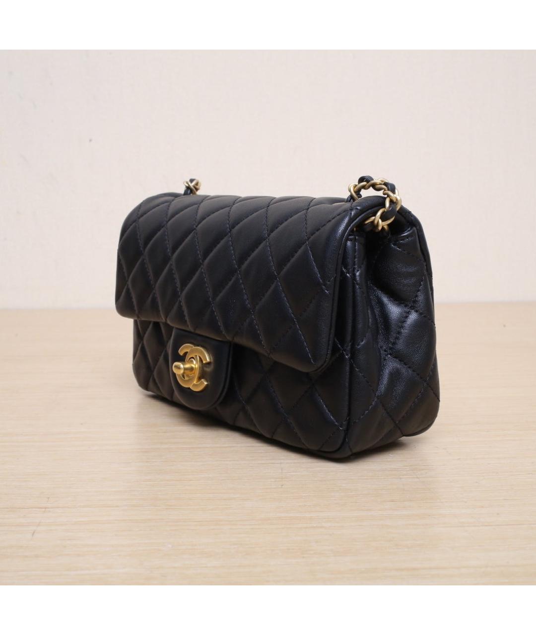 CHANEL Черная кожаная сумка через плечо, фото 4