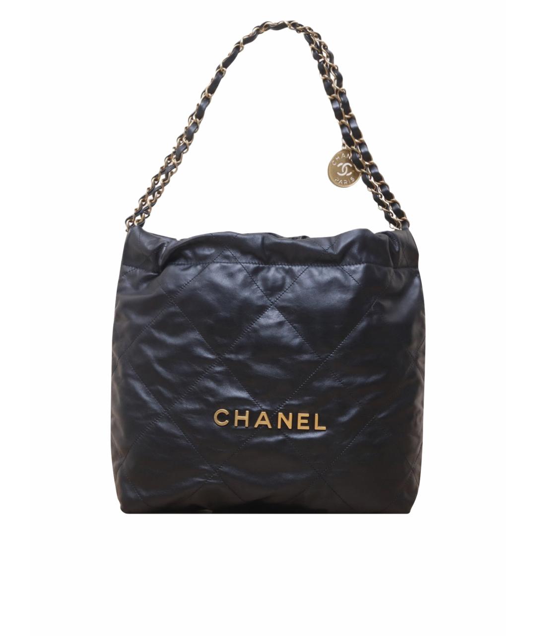 CHANEL Черная кожаная сумка тоут, фото 1