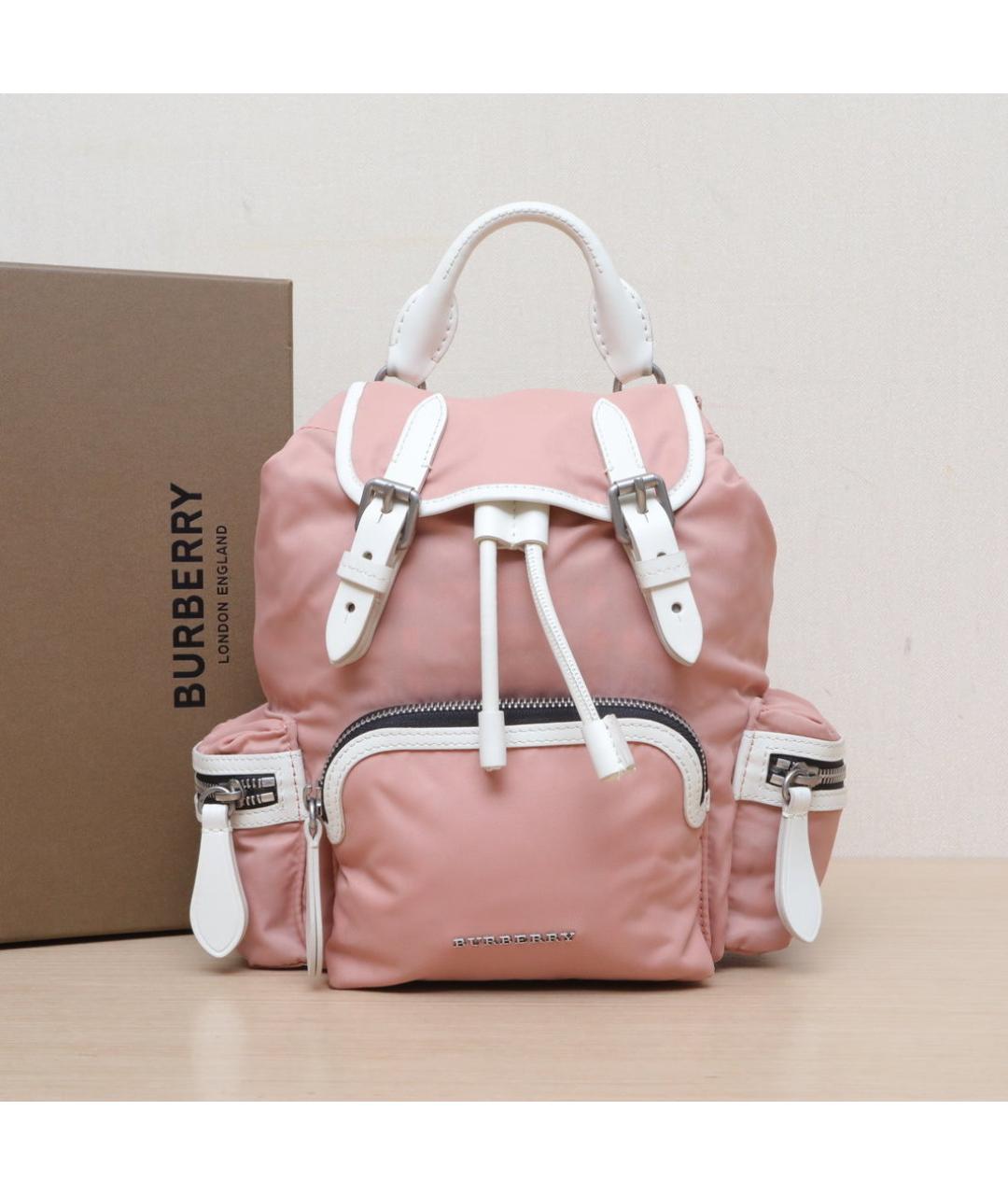 BURBERRY Розовый синтетический рюкзак, фото 2
