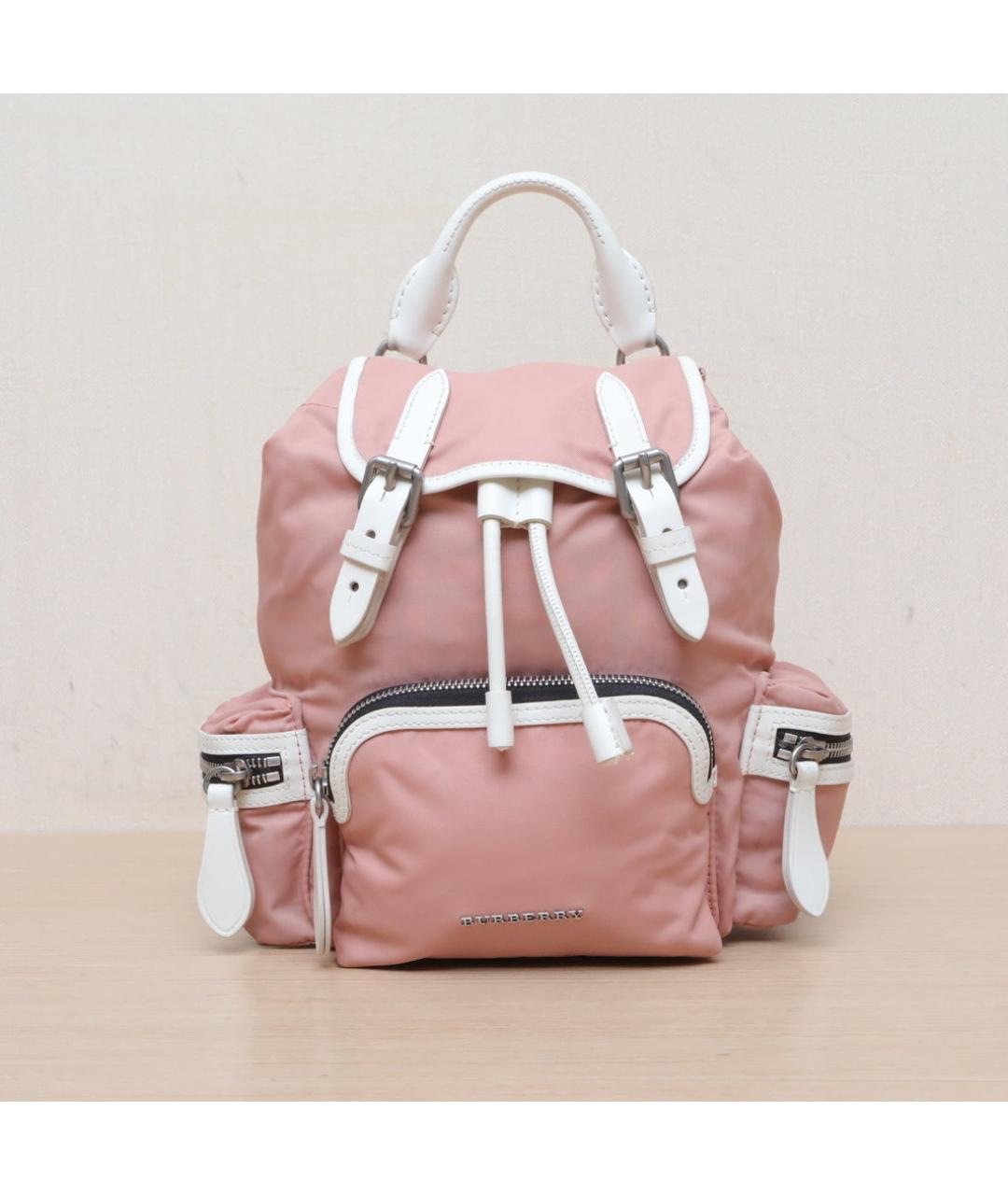 BURBERRY Розовый синтетический рюкзак, фото 3