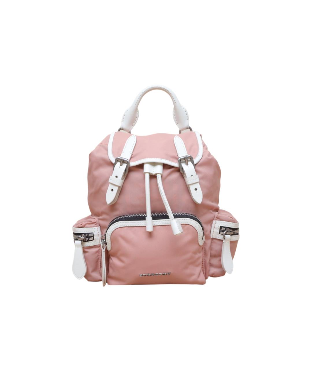BURBERRY Розовый синтетический рюкзак, фото 1
