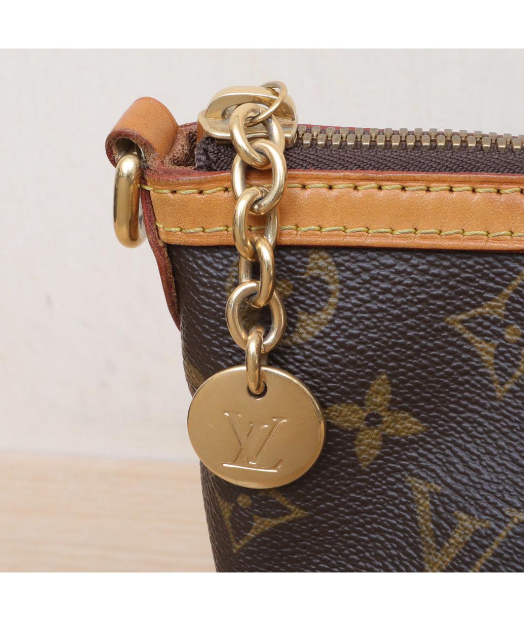 LOUIS VUITTON Коричневая кожаная сумка через плечо, фото 8