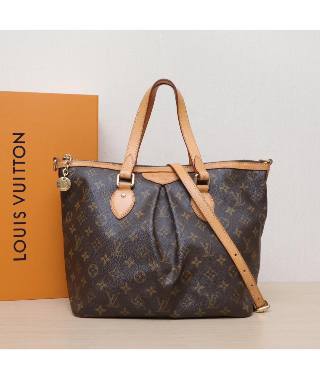 LOUIS VUITTON Коричневая кожаная сумка через плечо, фото 2