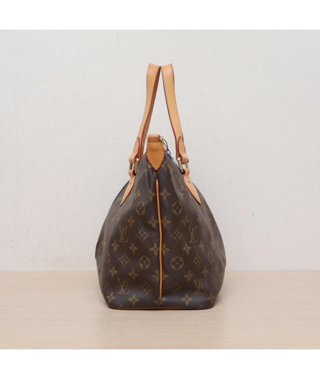 LOUIS VUITTON Коричневая кожаная сумка через плечо, фото 5