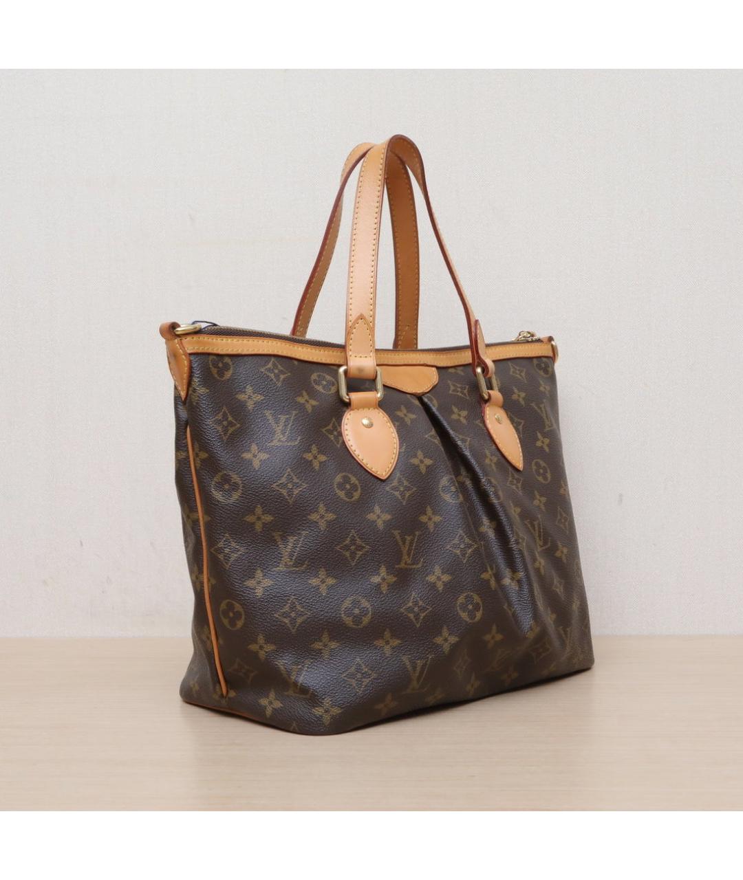 LOUIS VUITTON Коричневая кожаная сумка через плечо, фото 6