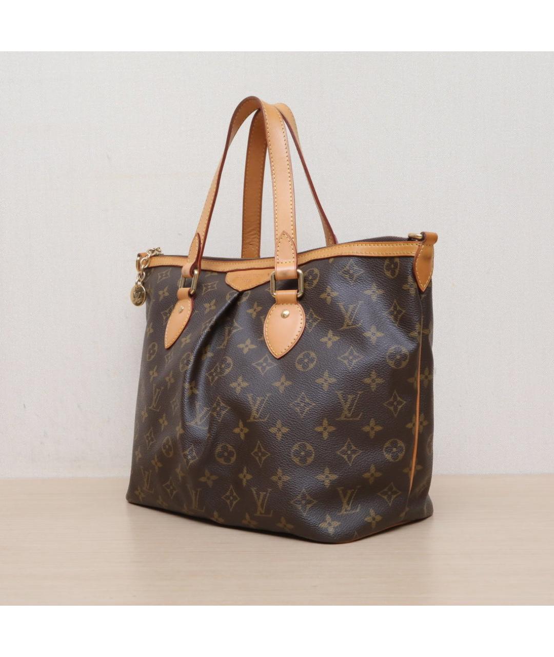 LOUIS VUITTON Коричневая кожаная сумка через плечо, фото 4