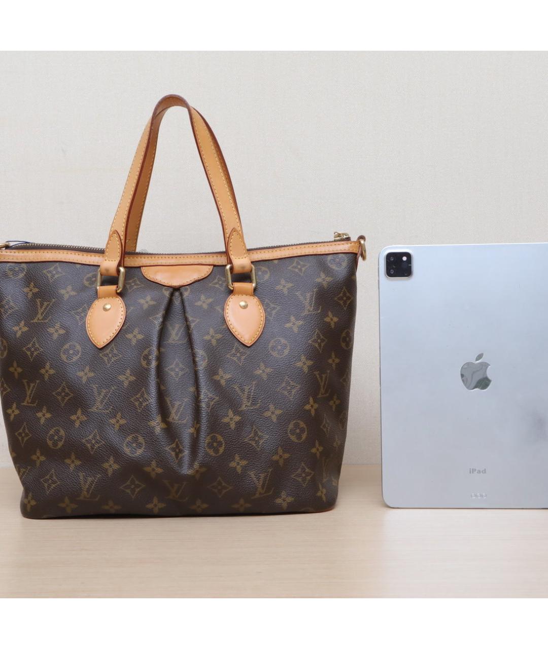 LOUIS VUITTON Коричневая кожаная сумка через плечо, фото 7