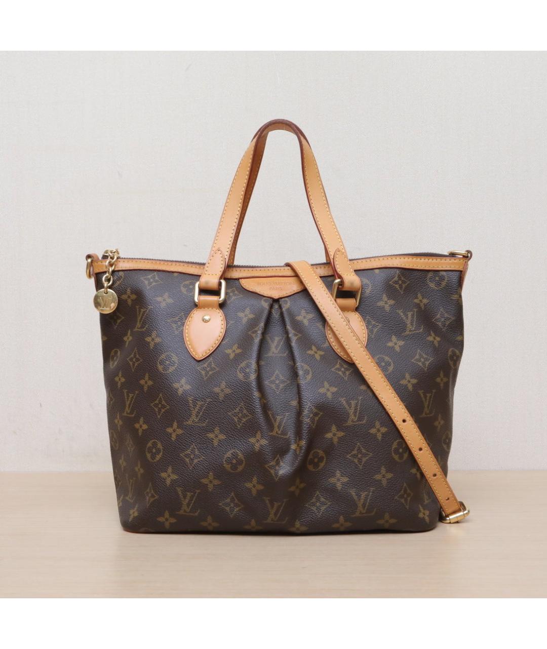 LOUIS VUITTON Коричневая кожаная сумка через плечо, фото 3