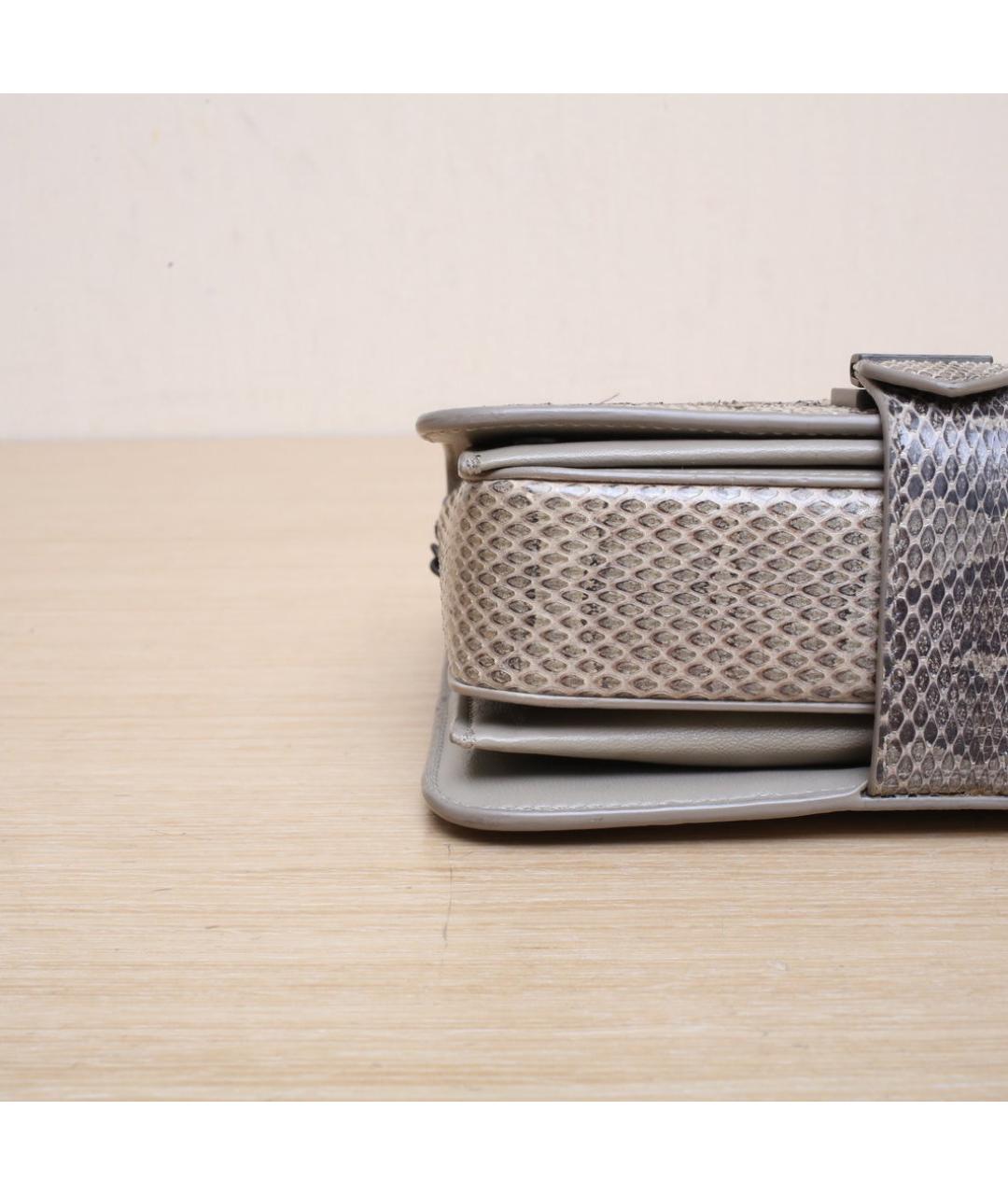BOTTEGA VENETA Бежевая сумка через плечо из экзотической кожи, фото 9