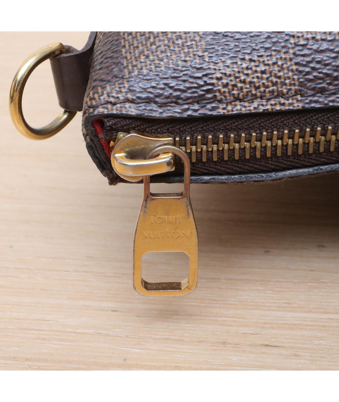 LOUIS VUITTON Коричневая кожаная сумка через плечо, фото 8