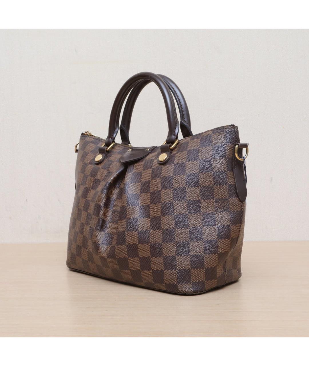 LOUIS VUITTON Коричневая кожаная сумка через плечо, фото 4