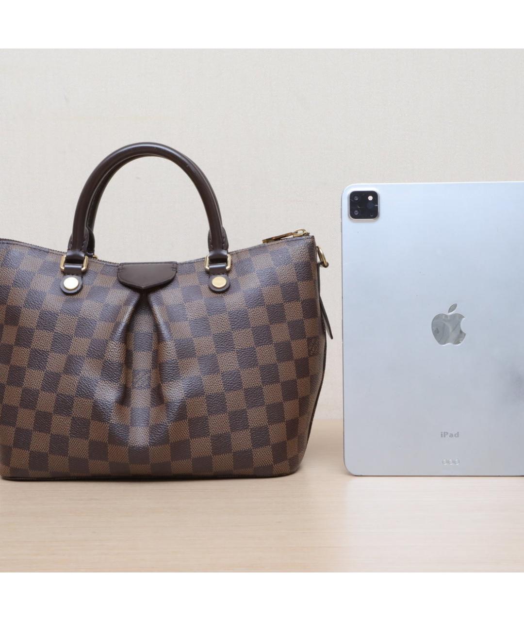 LOUIS VUITTON Коричневая кожаная сумка через плечо, фото 7
