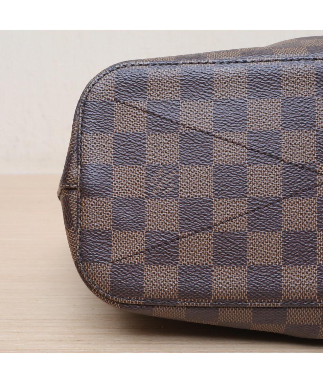 LOUIS VUITTON Коричневая кожаная сумка через плечо, фото 9