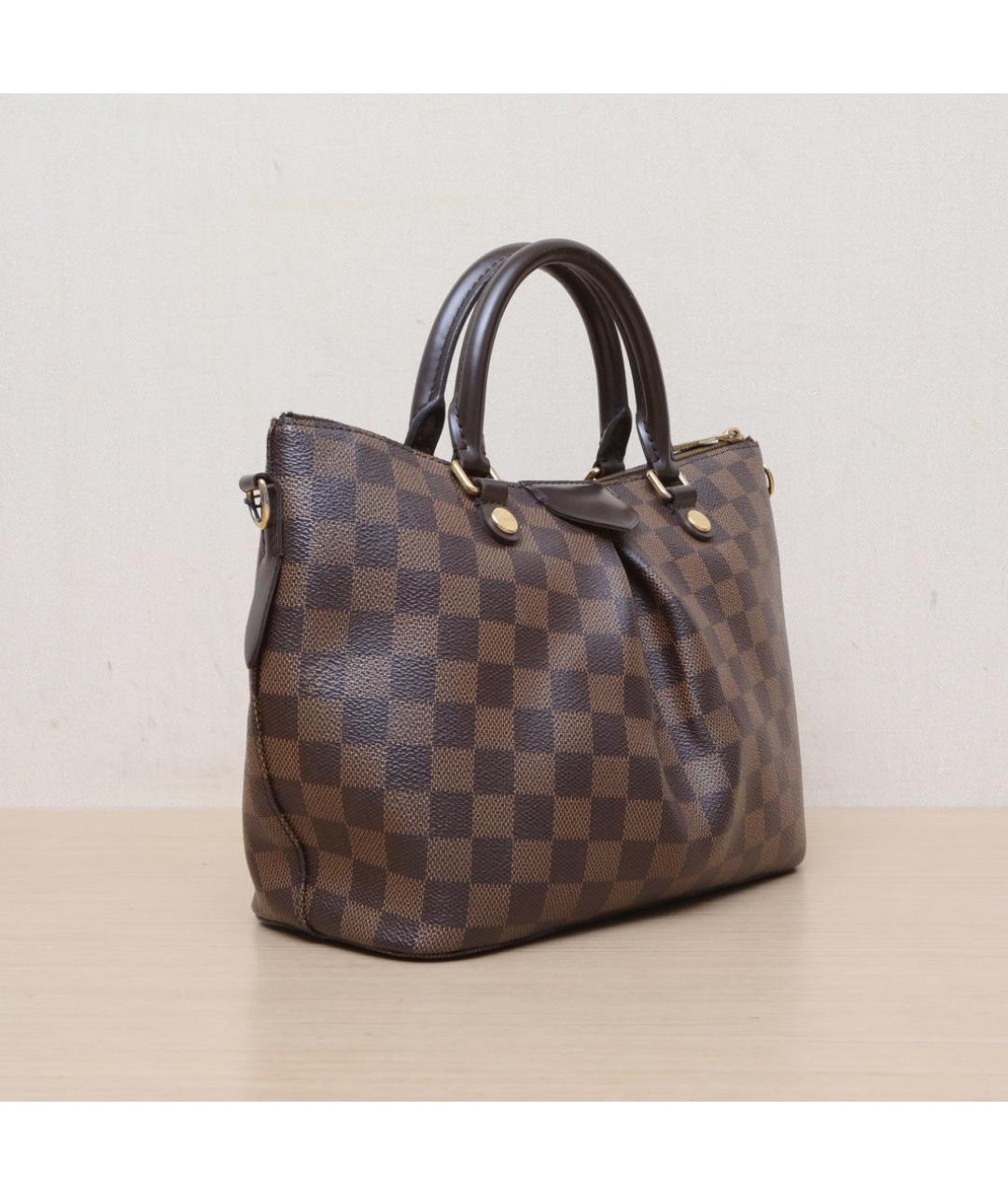 LOUIS VUITTON Коричневая кожаная сумка через плечо, фото 6