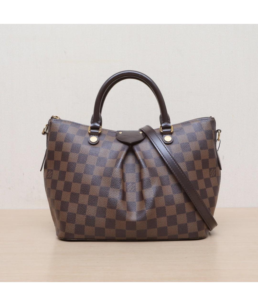 LOUIS VUITTON Коричневая кожаная сумка через плечо, фото 3