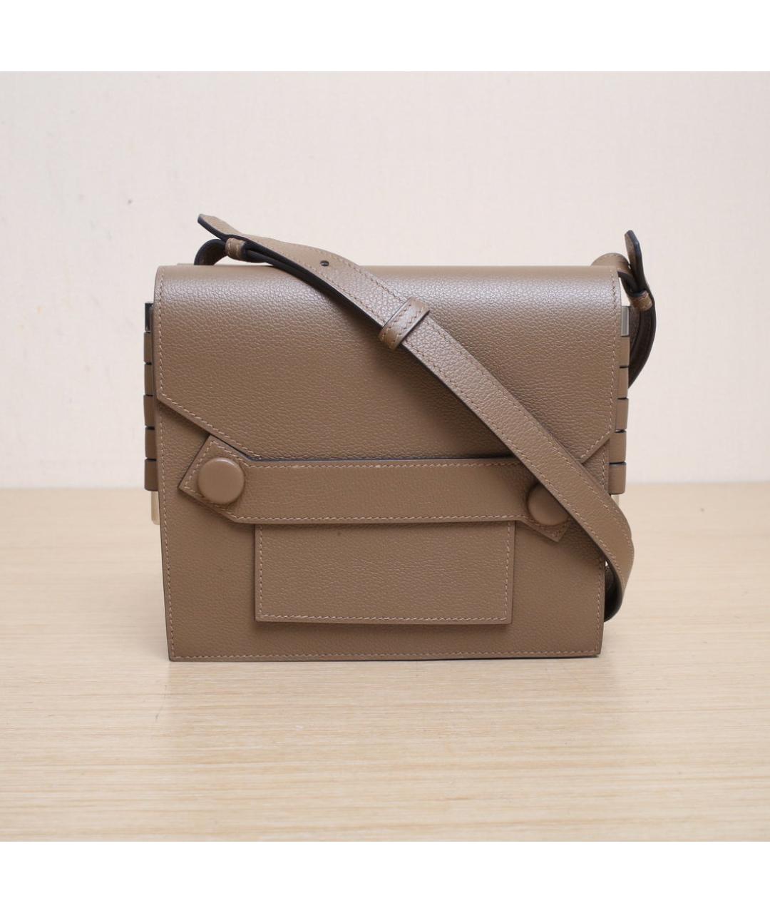 HERMES Коричневая кожаная сумка через плечо, фото 3
