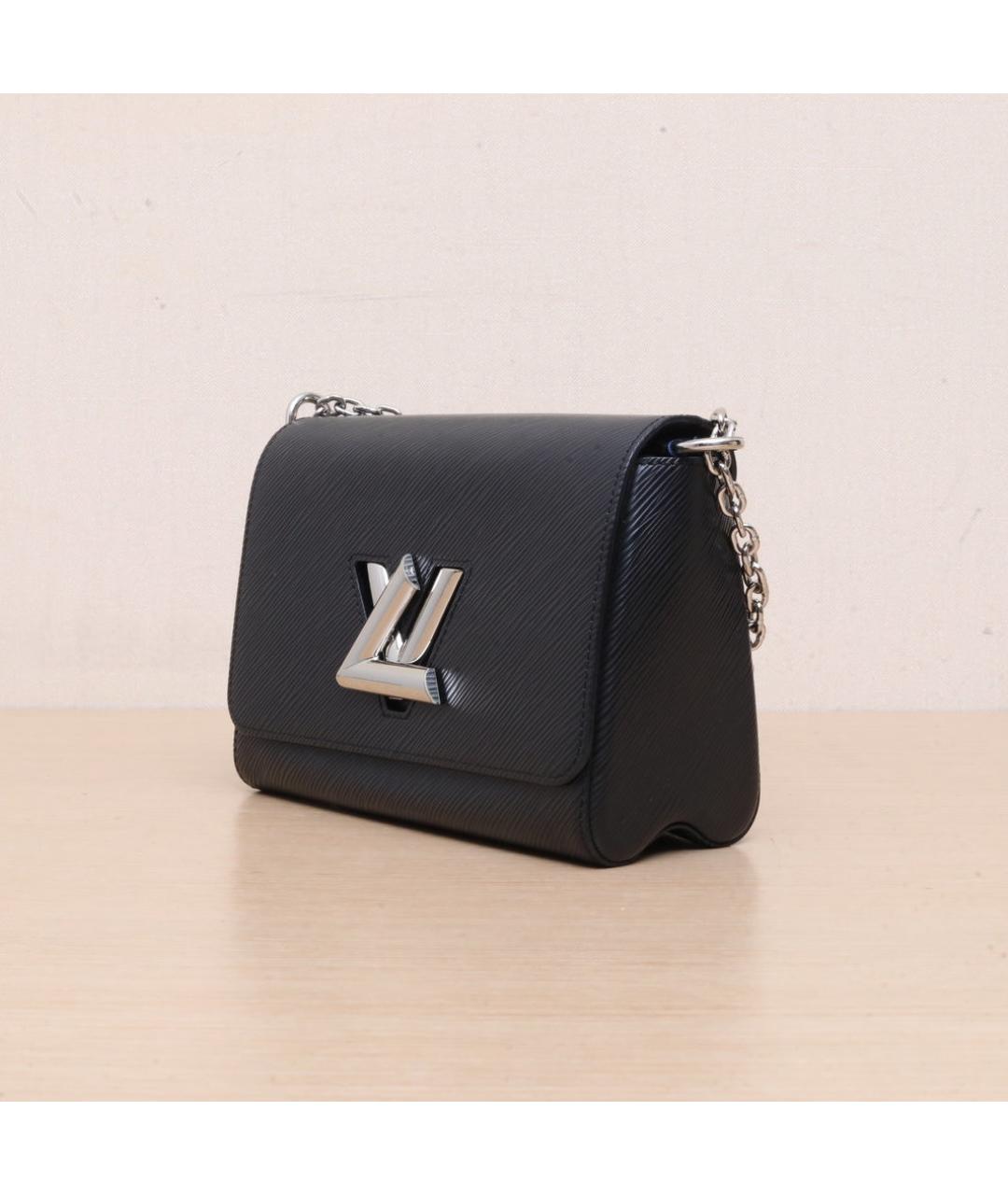 LOUIS VUITTON Черная кожаная сумка через плечо, фото 4