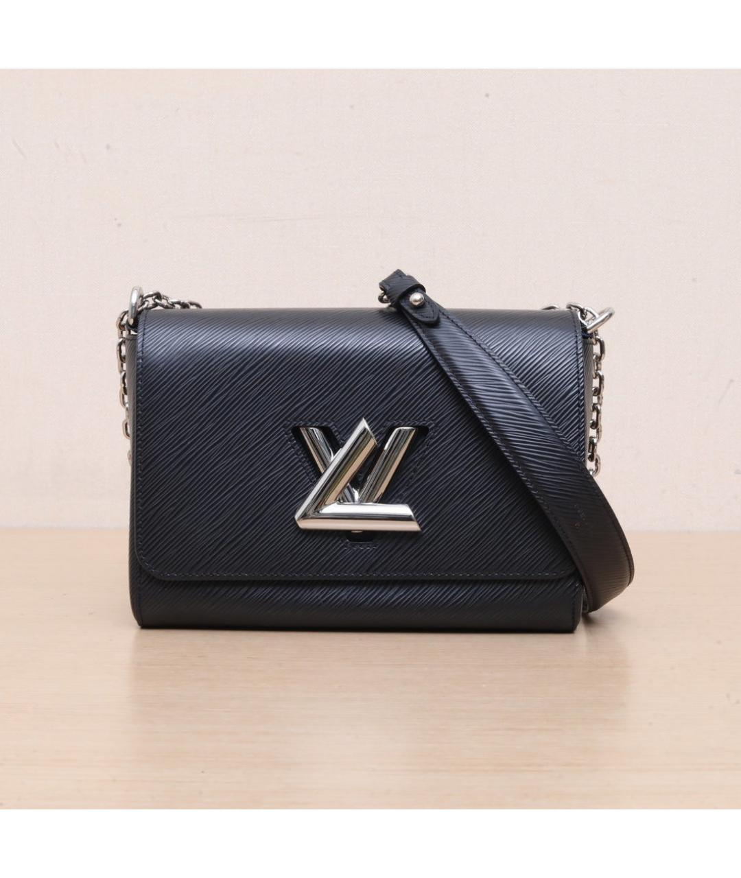 LOUIS VUITTON Черная кожаная сумка через плечо, фото 3