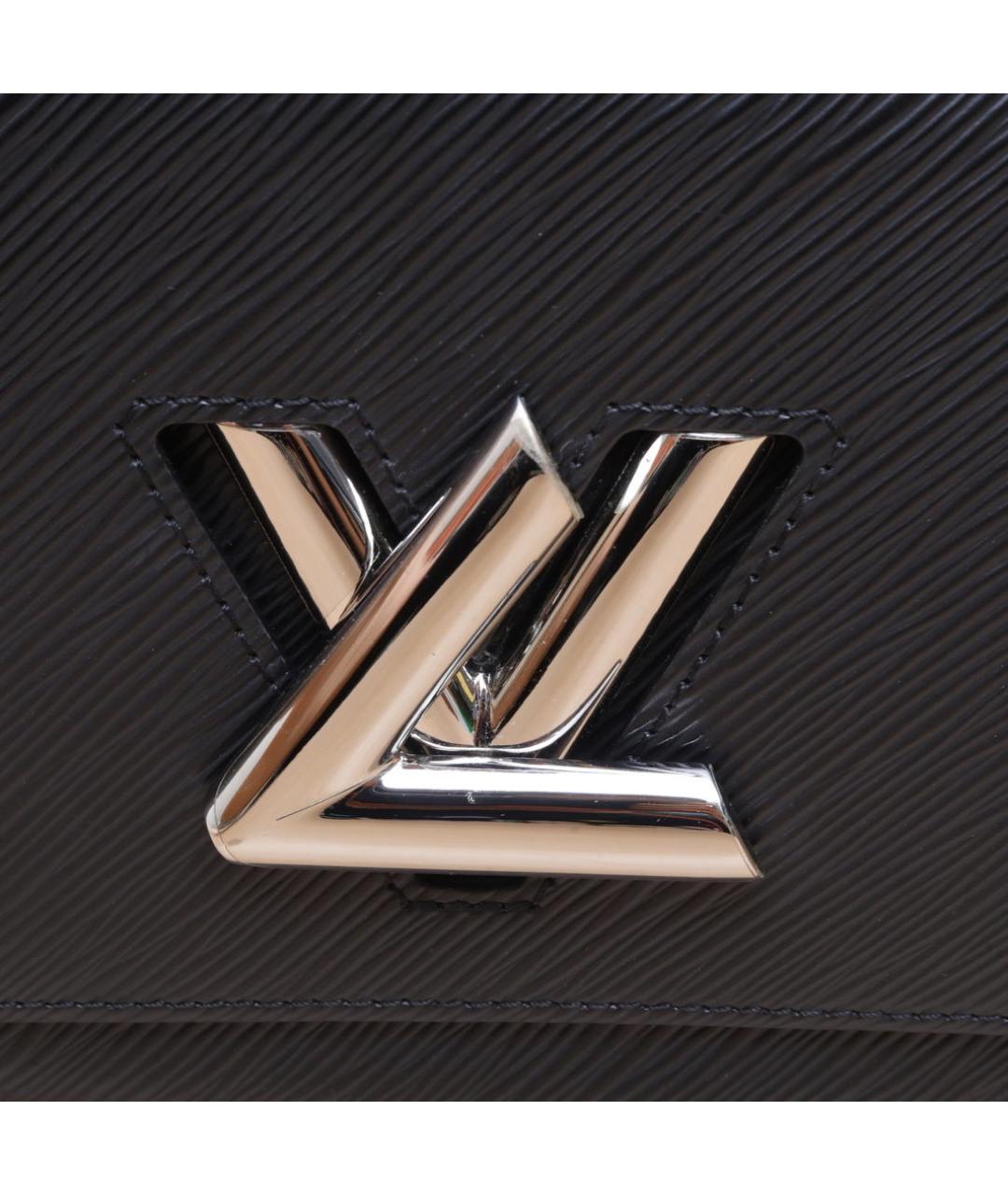 LOUIS VUITTON Черная кожаная сумка через плечо, фото 8