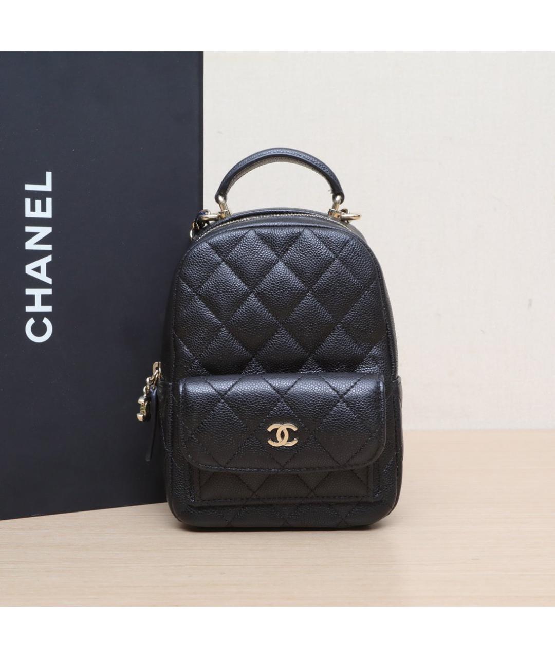 CHANEL Черный кожаный рюкзак, фото 2
