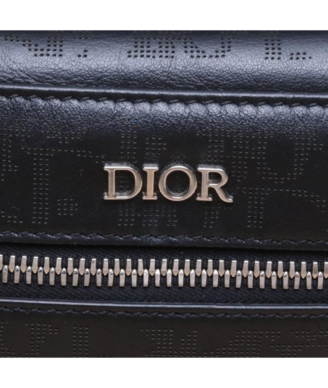 CHRISTIAN DIOR Черный кожаный рюкзак, фото 8