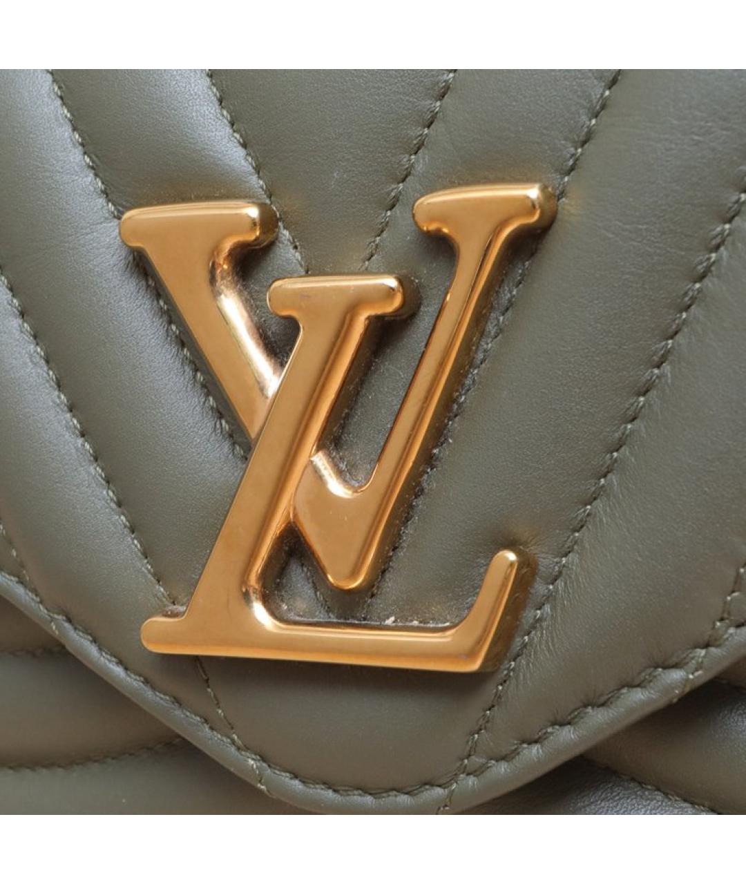 LOUIS VUITTON Хаки кожаная сумка через плечо, фото 8