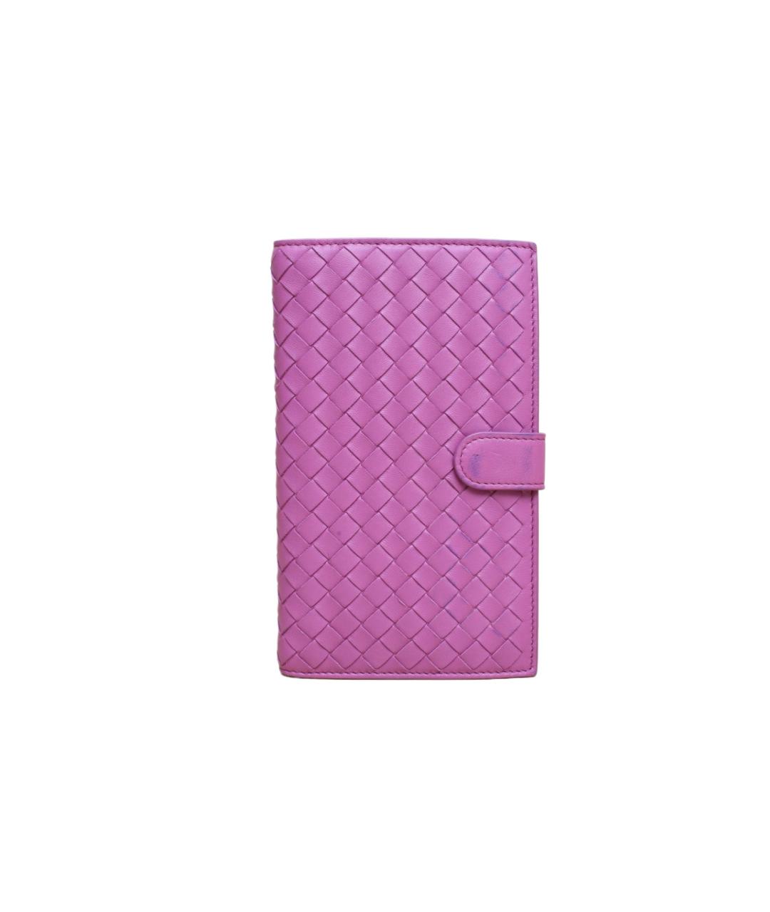 BOTTEGA VENETA Фиолетовый кожаный кошелек, фото 1