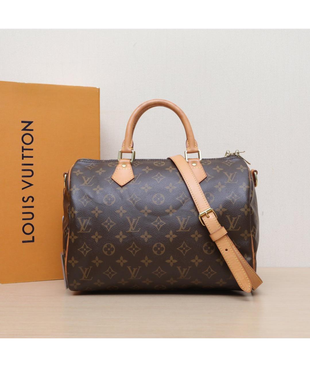 LOUIS VUITTON Коричневая сумка с короткими ручками, фото 2