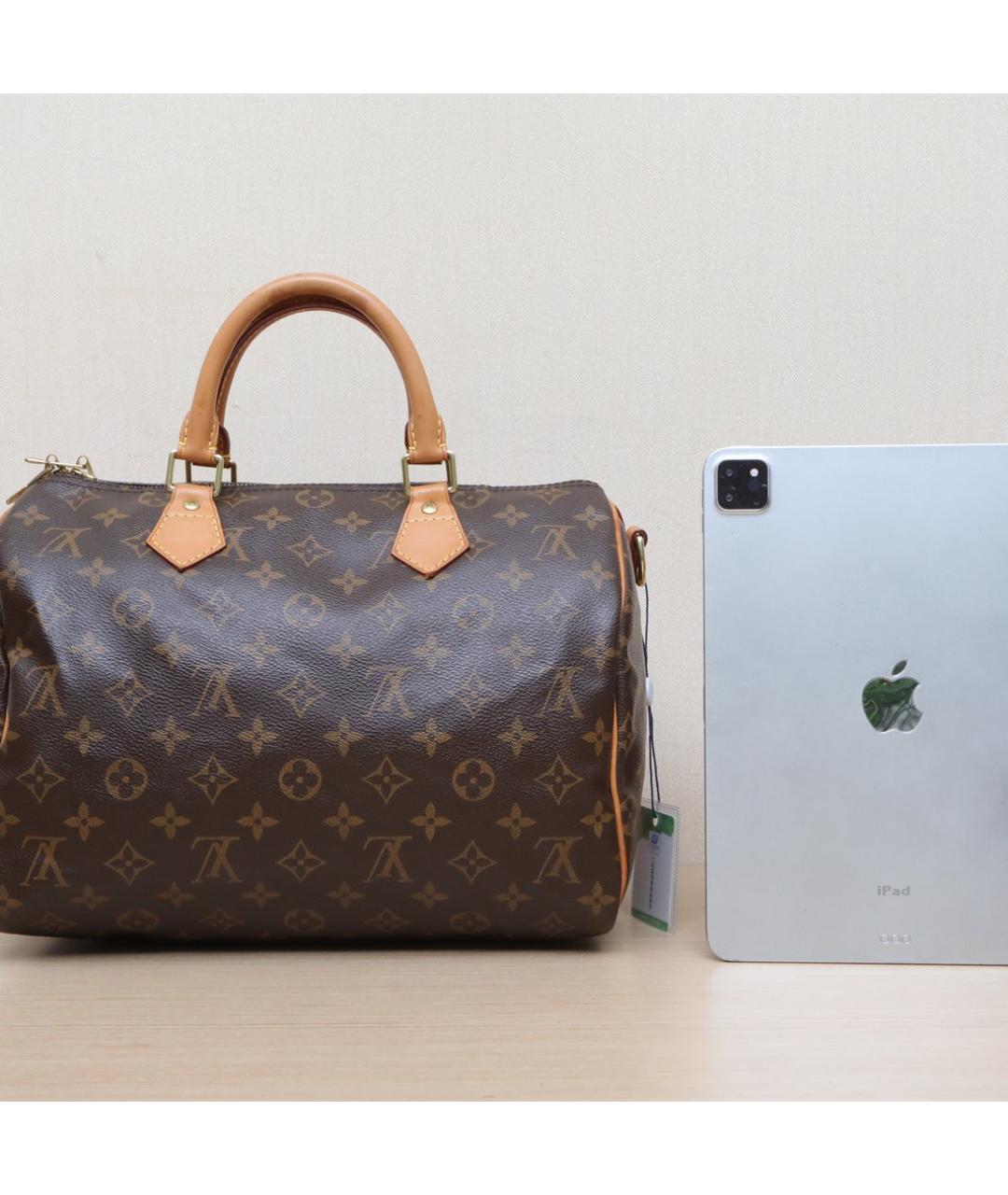 LOUIS VUITTON Коричневая сумка с короткими ручками, фото 7