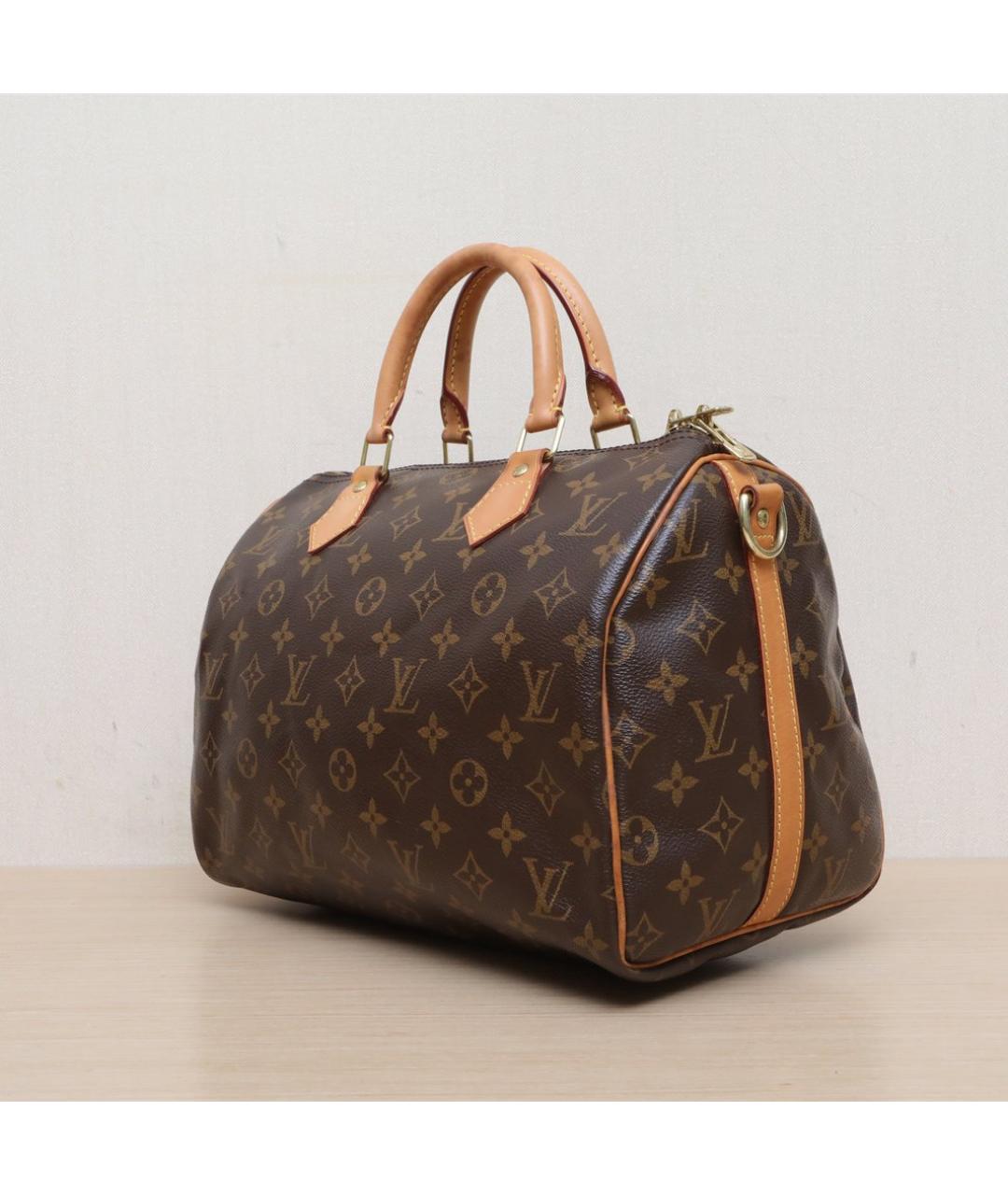 LOUIS VUITTON Коричневая сумка с короткими ручками, фото 4