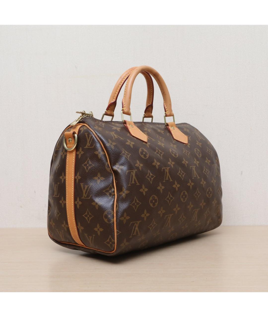 LOUIS VUITTON Коричневая сумка с короткими ручками, фото 6