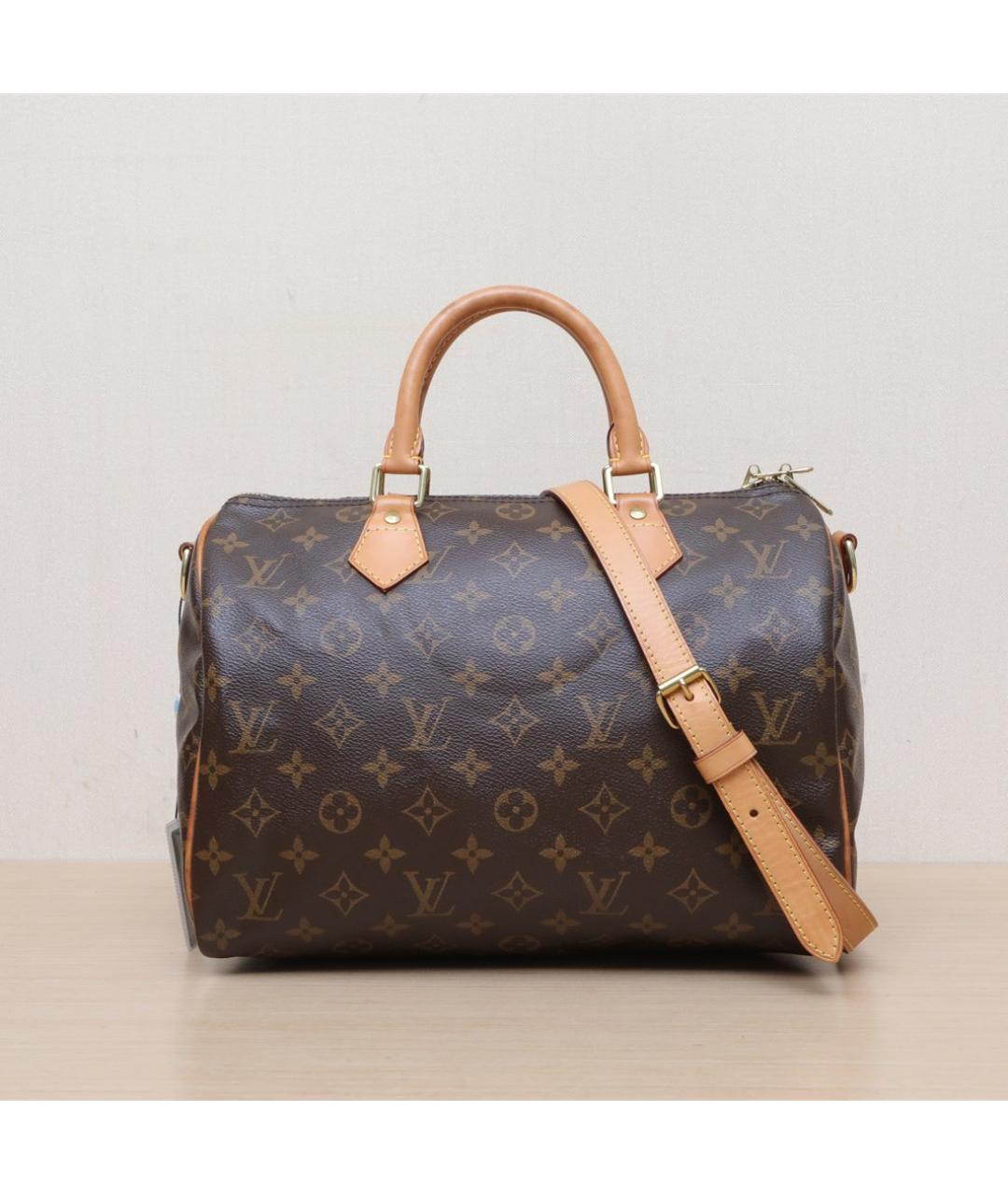 LOUIS VUITTON Коричневая сумка с короткими ручками, фото 3
