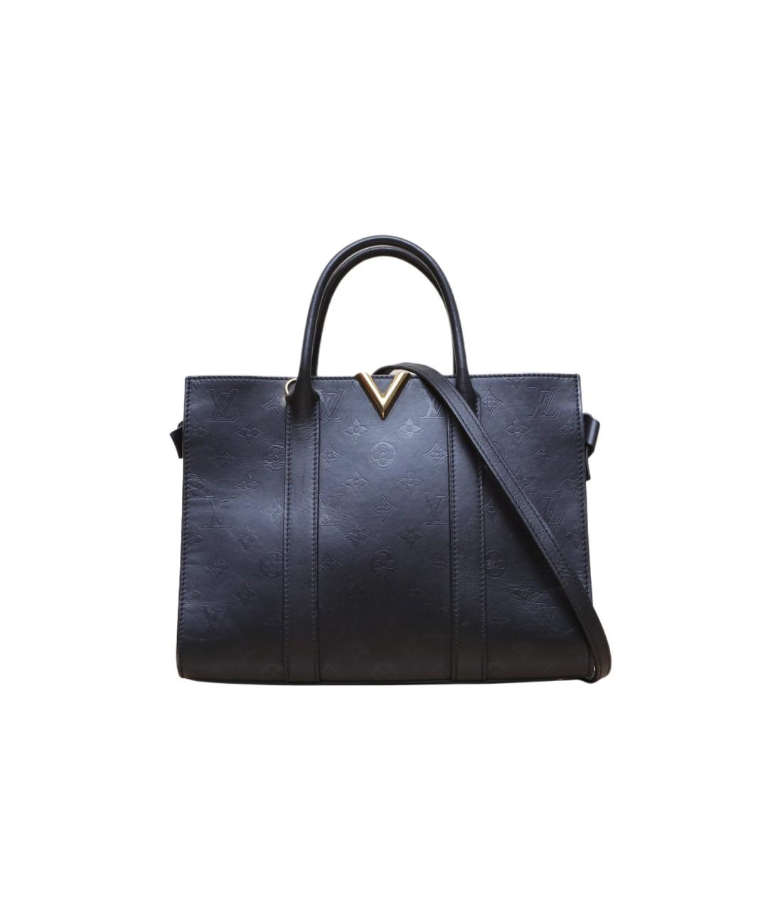 LOUIS VUITTON Черная кожаная сумка тоут, фото 1
