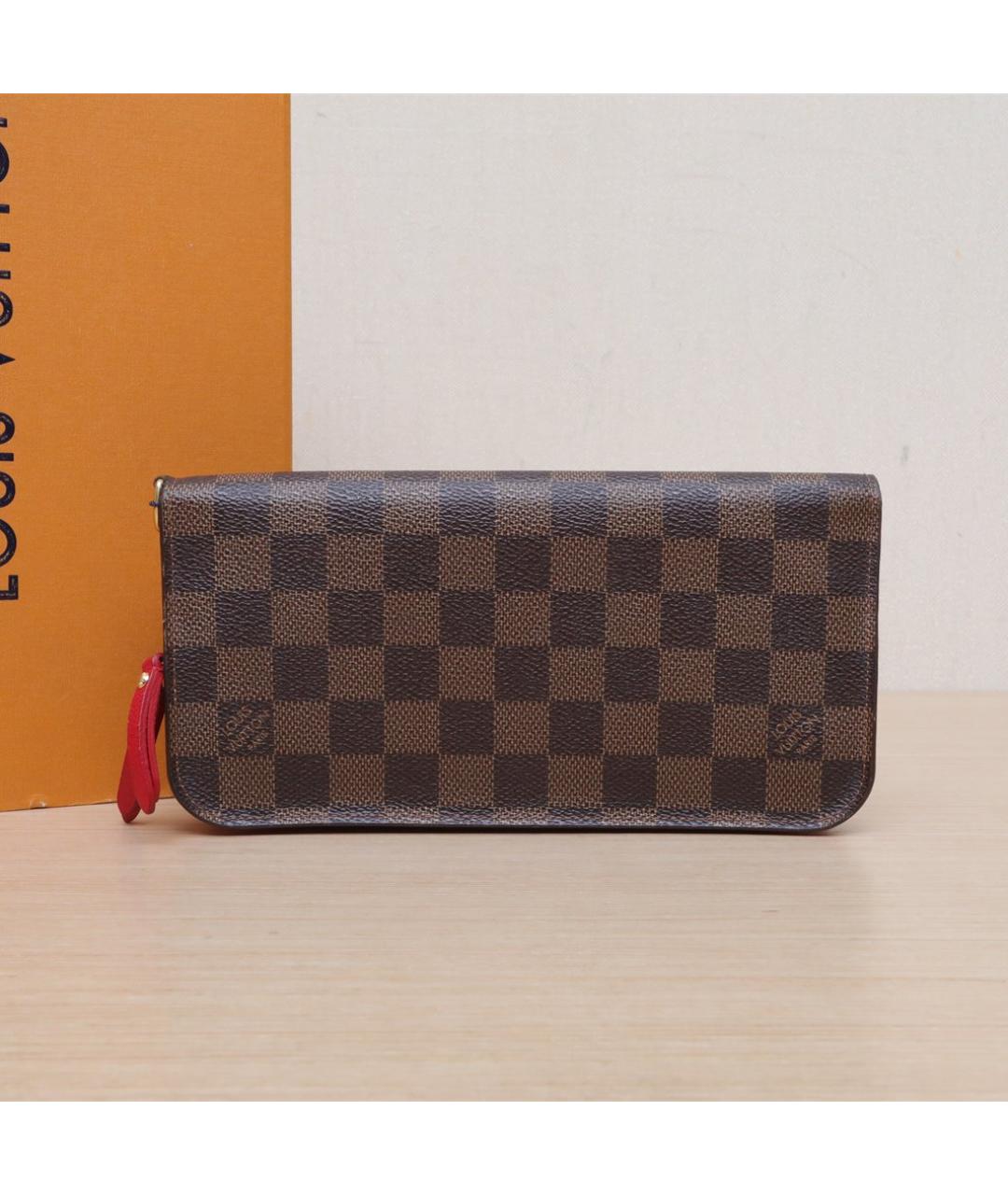 LOUIS VUITTON Коричневый кожаный кошелек, фото 2