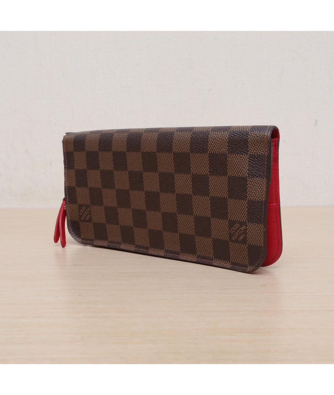 LOUIS VUITTON Коричневый кожаный кошелек, фото 4