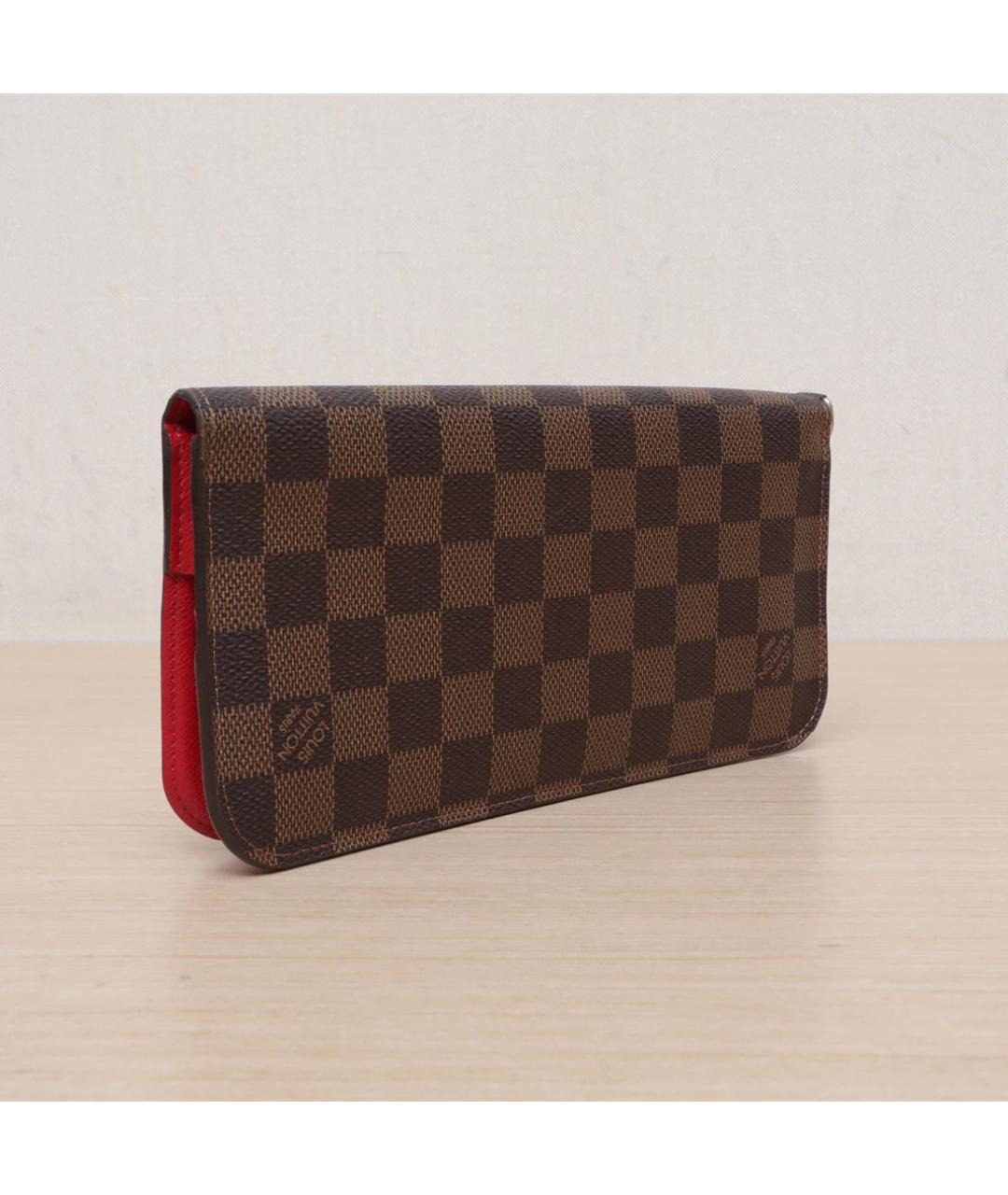 LOUIS VUITTON Коричневый кожаный кошелек, фото 6